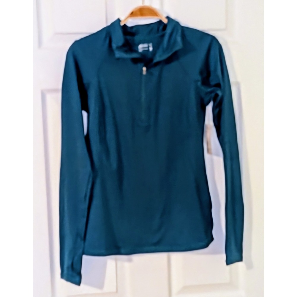 Jockey‎ Half Zip Pullover Athletic Top Moisture Wicking Thumbholes XS NWT